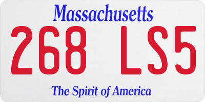 MA license plate 268LS5