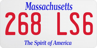 MA license plate 268LS6
