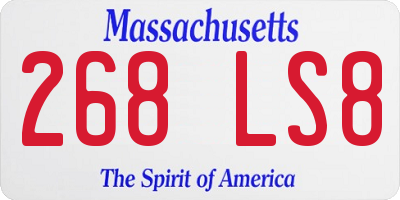 MA license plate 268LS8