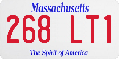 MA license plate 268LT1