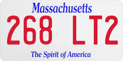 MA license plate 268LT2