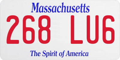 MA license plate 268LU6