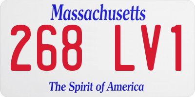 MA license plate 268LV1