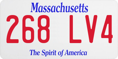 MA license plate 268LV4