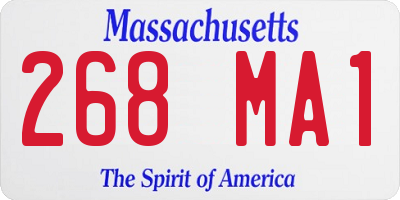 MA license plate 268MA1
