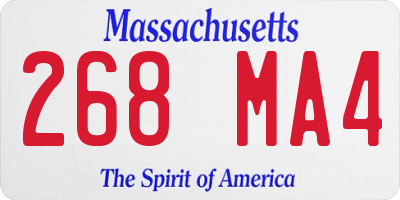 MA license plate 268MA4