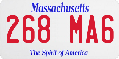 MA license plate 268MA6