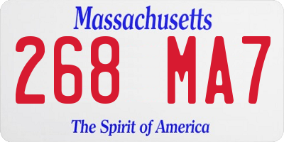 MA license plate 268MA7