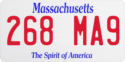 MA license plate 268MA9