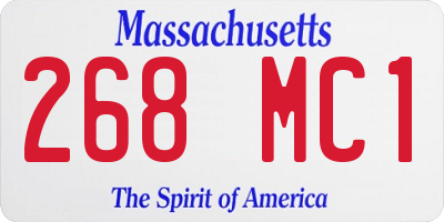 MA license plate 268MC1