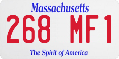 MA license plate 268MF1