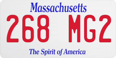 MA license plate 268MG2