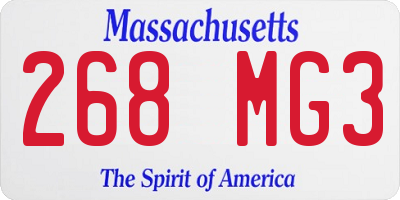 MA license plate 268MG3