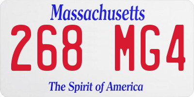MA license plate 268MG4