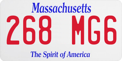 MA license plate 268MG6