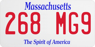 MA license plate 268MG9