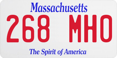 MA license plate 268MH0
