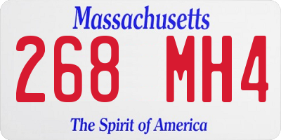 MA license plate 268MH4