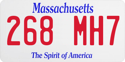 MA license plate 268MH7