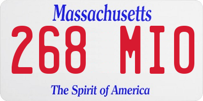 MA license plate 268MI0