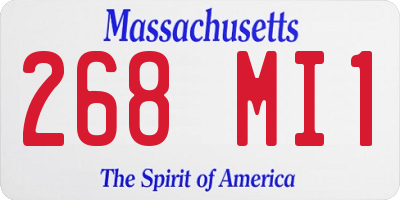 MA license plate 268MI1