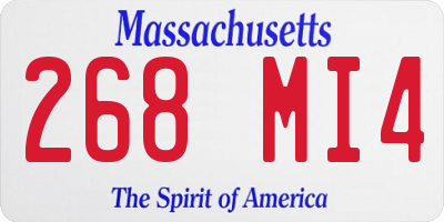 MA license plate 268MI4