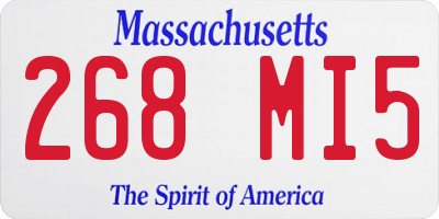 MA license plate 268MI5