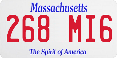 MA license plate 268MI6