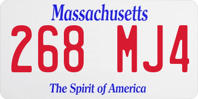 MA license plate 268MJ4