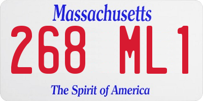 MA license plate 268ML1