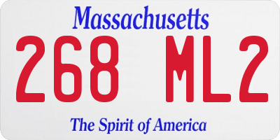 MA license plate 268ML2
