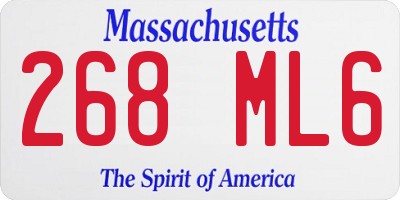 MA license plate 268ML6