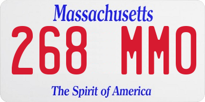 MA license plate 268MM0