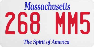 MA license plate 268MM5