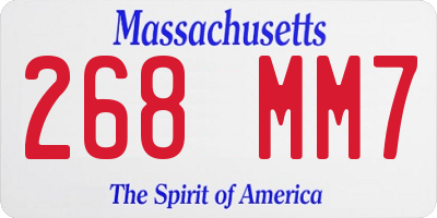 MA license plate 268MM7