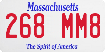 MA license plate 268MM8