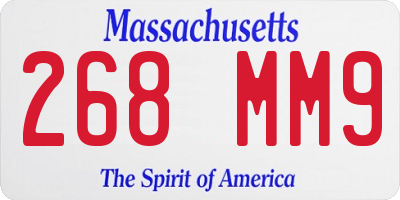 MA license plate 268MM9
