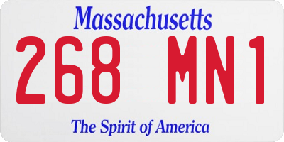 MA license plate 268MN1