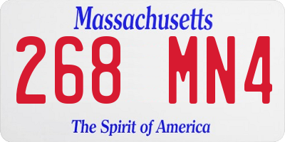 MA license plate 268MN4