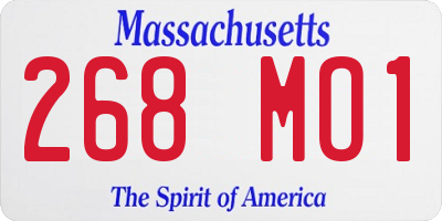MA license plate 268MO1
