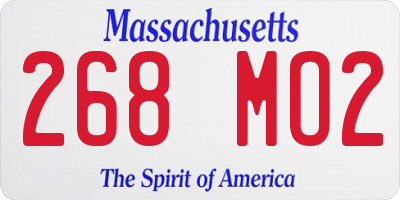 MA license plate 268MO2