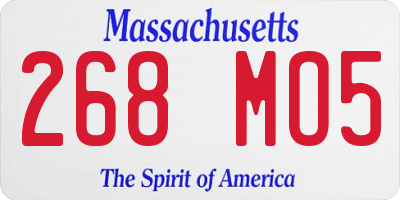 MA license plate 268MO5