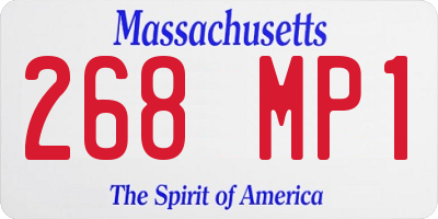 MA license plate 268MP1