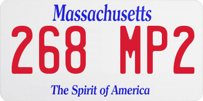 MA license plate 268MP2