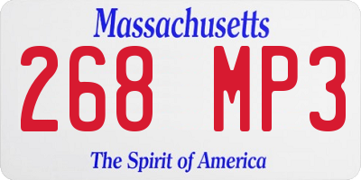MA license plate 268MP3