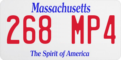 MA license plate 268MP4