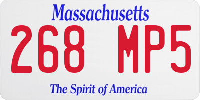 MA license plate 268MP5