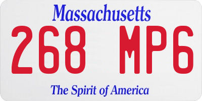 MA license plate 268MP6
