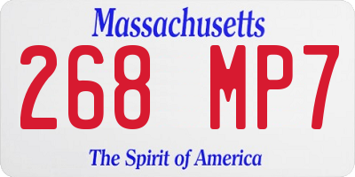 MA license plate 268MP7