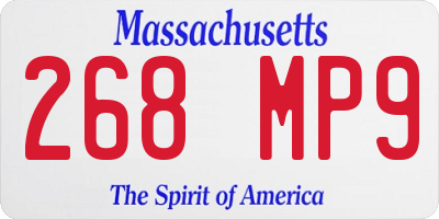 MA license plate 268MP9